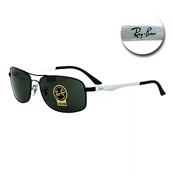 Ray Ban流線型太陽眼鏡# RB-3484-002 (黑-銀)