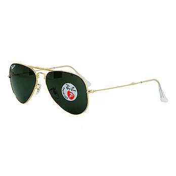 Ray Ban 偏光折疊式太陽眼鏡# (金框-偏光)RB-3479-001/58