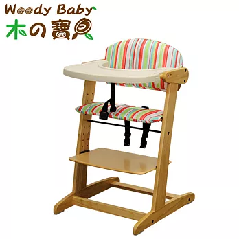 【Woody Baby】嬰幼兒木製高腳餐椅- 原木色