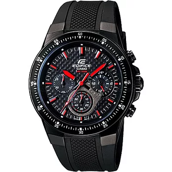 CASIO EDIFICE系列 極致細膩時尚賽車腕錶-紅