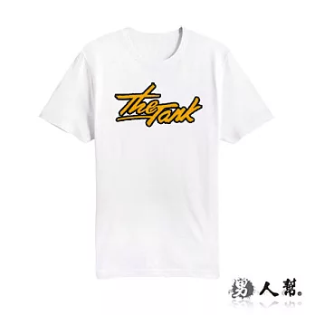 【男人幫】T0979＊MIT 台灣製 純棉【貼布立體英文The Tank 短袖T恤】白色 XS號