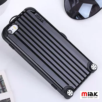 Miak iPhone5/5S 行李箱保護殼黑底+黑