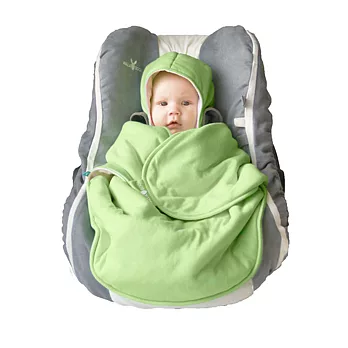荷蘭 wallaboo 海天使嬰兒輕巧抱袋/包巾-蘋果綠