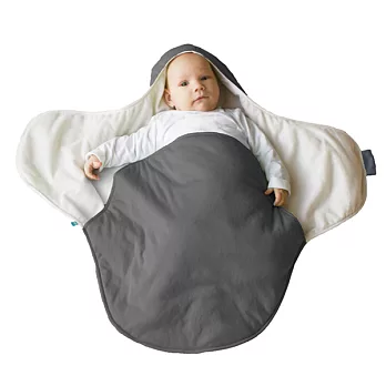 荷蘭 wallaboo 海天使嬰兒輕巧抱袋/包巾- 時尚灰