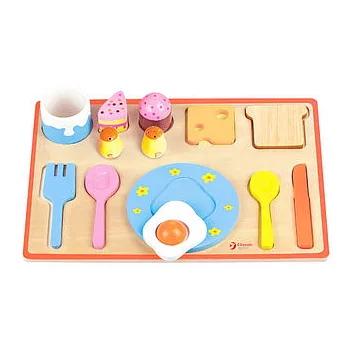 德國【classic world】經典木玩客來喜-家家酒西餐禮儀拼板