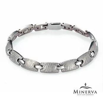 MINERVA《浪漫時代》鈦鍺手鍊 (8錠金屬鍺+磁石)19銀色