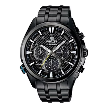 CASIO EDIFICE系列 黯黑奔馳戰神賽車運動錶-黑