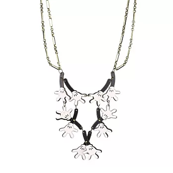 【DISNEY COUTURE】美國前衛設計師 DRx 聯名系列~米奇白手套木質多墜項鍊