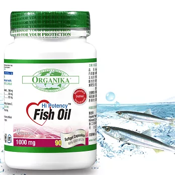 【Organika優格康】Omega3 魚油1000mg(90顆 30天份)