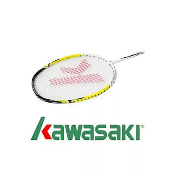 KAWASAKI Power Plus 43 高強度碳纖奈米專業羽球拍-黃