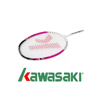KAWASAKI Power Plus 43 高強度碳纖奈米專業羽球拍-桃紅