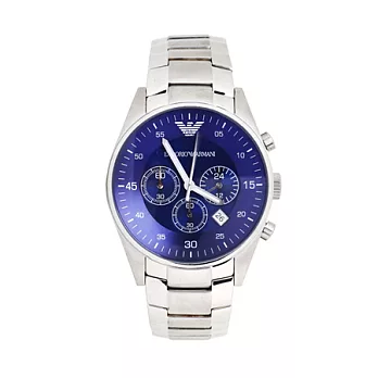 【EMPORIO ARMANI】義大利精品- 藍色經典別緻商務男仕手錶 AR5860