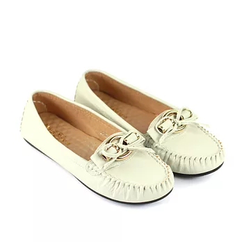 ◤Green Phoenix◥MIT 經典舒適軟底莫卡辛平底包鞋23米色