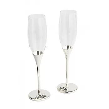 [ZILVERSTAD]香檳水晶杯(愛心款) 一組兩入