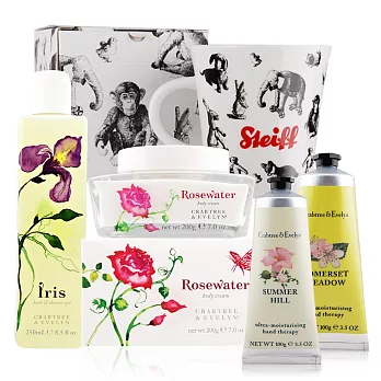 Crabtree & Evelyn 瑰珀翠沐浴繽紛護手組 買再送限量版STEIFF德國泰迪熊馬克杯