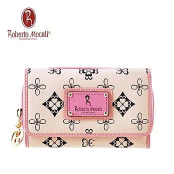 義大利《Roberto Mocali》櫻花粉16卡中夾(RM-36203)