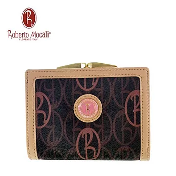 義大利《Roberto Mocali》舞蝶甜心13卡中翻頁短夾(黑)(RM-39202)