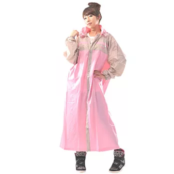 【達新牌】新一代設計家3前開式雨衣2XL粉色
