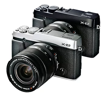 FUJIFILM X-E2 附XF18-55mm 變焦鏡組*(中文平輸) - 加送SD32G+副廠鋰電池+防潑水相機包+相機清潔組+硬式保護貼黑色