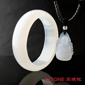 石頭記 冰透白玉髓項鍊套組-八大守護神任選