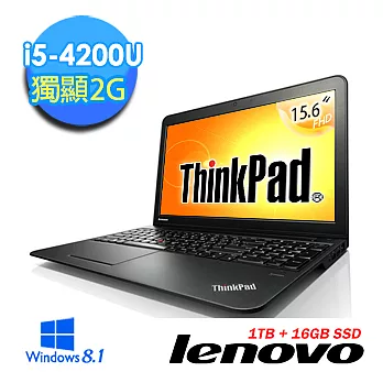 【Lenovo】ThinkPad S540 20B3005PTW FHD高畫質獨顯混碟 (i5-4200U/15.6吋/8G/1TB+16GSSD/2G獨/Win8.1)