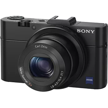 SONY RX100 II 大光圈類單眼相機*(中文平輸) - 加送專用鋰電池(BX1)+防潑水相機包+相機清潔組+硬式保護貼黑色