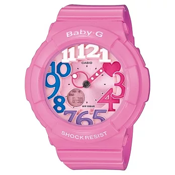 BABY-G 少女時代的繽紛世界超限量時尚腕錶-粉紅-BGA-131-4B3