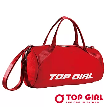 【TOP GIRL】運動女孩圓筒側背包(火熱紅)火熱紅