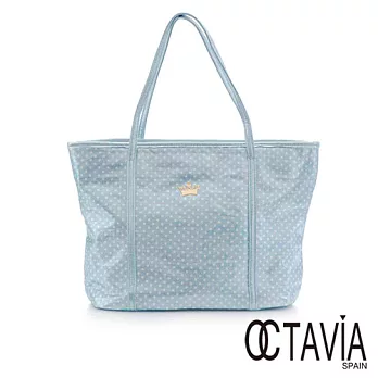 【Octavia 8 】托特雙包組 金屬系點點普普風大托特包-冰水藍