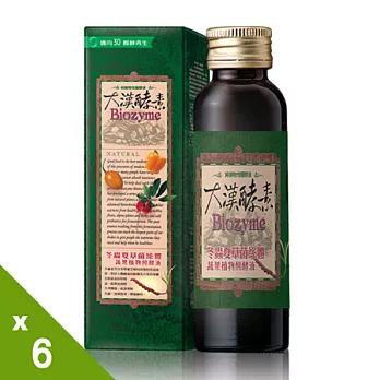 【大漢酵素】冬蟲夏草菌絲體蔬果植物醱酵液(60ml) x6瓶組