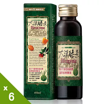 【大漢酵素】青汁冬蟲夏草菌絲體蔬果植物醱酵液(60ml) x6瓶組