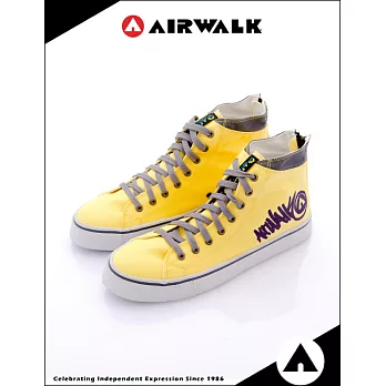 【美國 AIRWALK】撞色高筒帆布鞋（活力黃）8活力黃
