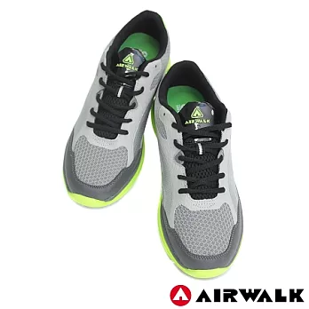【美國 AIRWALK】勇者無懼輕量慢跑鞋-男（潮中灰）8潮中灰