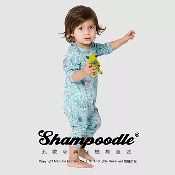 瑞典有機棉童裝Shampoodle印花柔軟嬰兒連身衣60天空藍