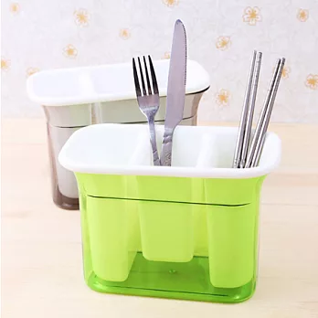 餐具濾水收納盒綠色