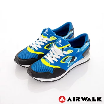 AIRWALK鷹眼系透氣輕量慢跑鞋【A411255385】8藍迷彩