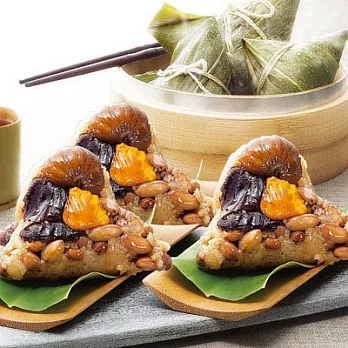 ＊端午名店 [嘉義福源] 招牌栗子香菇蛋黃肉粽(5入)＊恕不接受指定到貨日＊