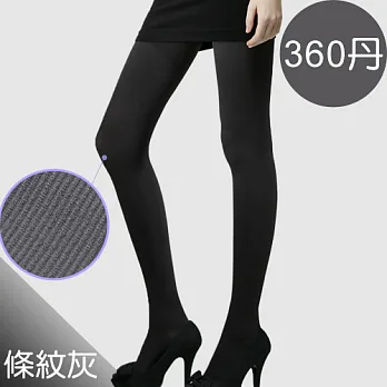 足下物語 360丹輕盈美腿襪S-L(條紋灰)S條紋灰