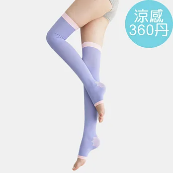 足下物語 台灣製360丹聰明涼感曲線睡眠襪(紫色)