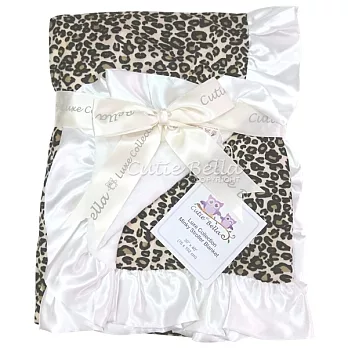 Cutie Bella 超柔軟點點攜帶毯Leopard-White