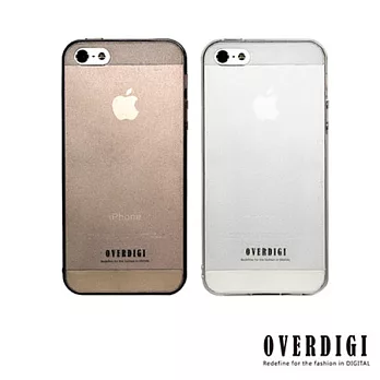 OVERDIGI-Lisse iPhone5/5s 時尚全透軟質保護殼透明黑