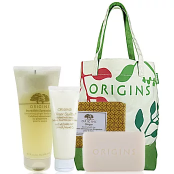 ORIGINS 品木宣言 薑味暖暖 時尚洗潤香氛組 贈 限量限量版保袋一個