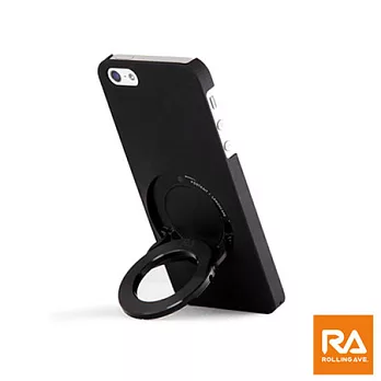 Rolling Ave-iCircle iPhone5/5s手機背蓋支架黑/黑環