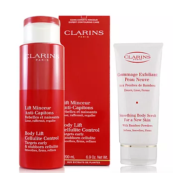 【CLARINS 克蘭詩】紅魔塑勻體精華200ml+纖勻美體霜100ml