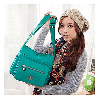 冰山袋鼠 日系防水斜側背兩用包-綠色-20061