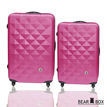 BEAR BOX 晶鑽系列ABS霧面行李箱兩件組28+24吋28吋桃