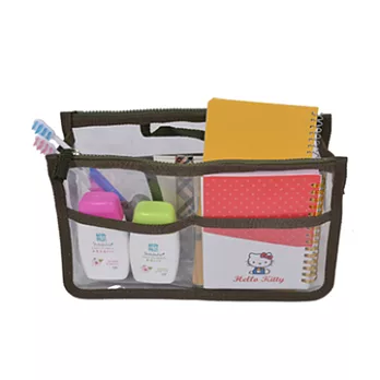 哇沙米輕旅行-日本流行透明外出功能收納包(六色)整理包/盥洗包/旅行包/文具包綠色