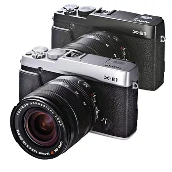 FUJIFILM X-E1附XF18-55mm 單鏡組*(中文平輸) - 加送專用鋰電池+相機清潔組+硬式保護貼黑色