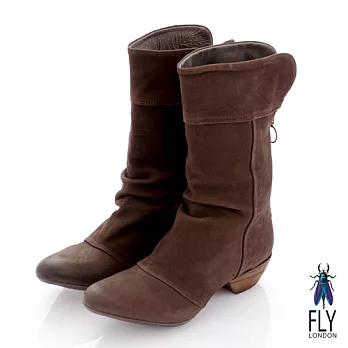 Fly London(女)★MAGGIE 三角楦頭粗跟中筒巫婆靴 -36點石咖