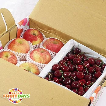 《鮮果日誌》夏季王牌禮盒組(皇家櫻桃2.5台斤+智利蘋果6入)